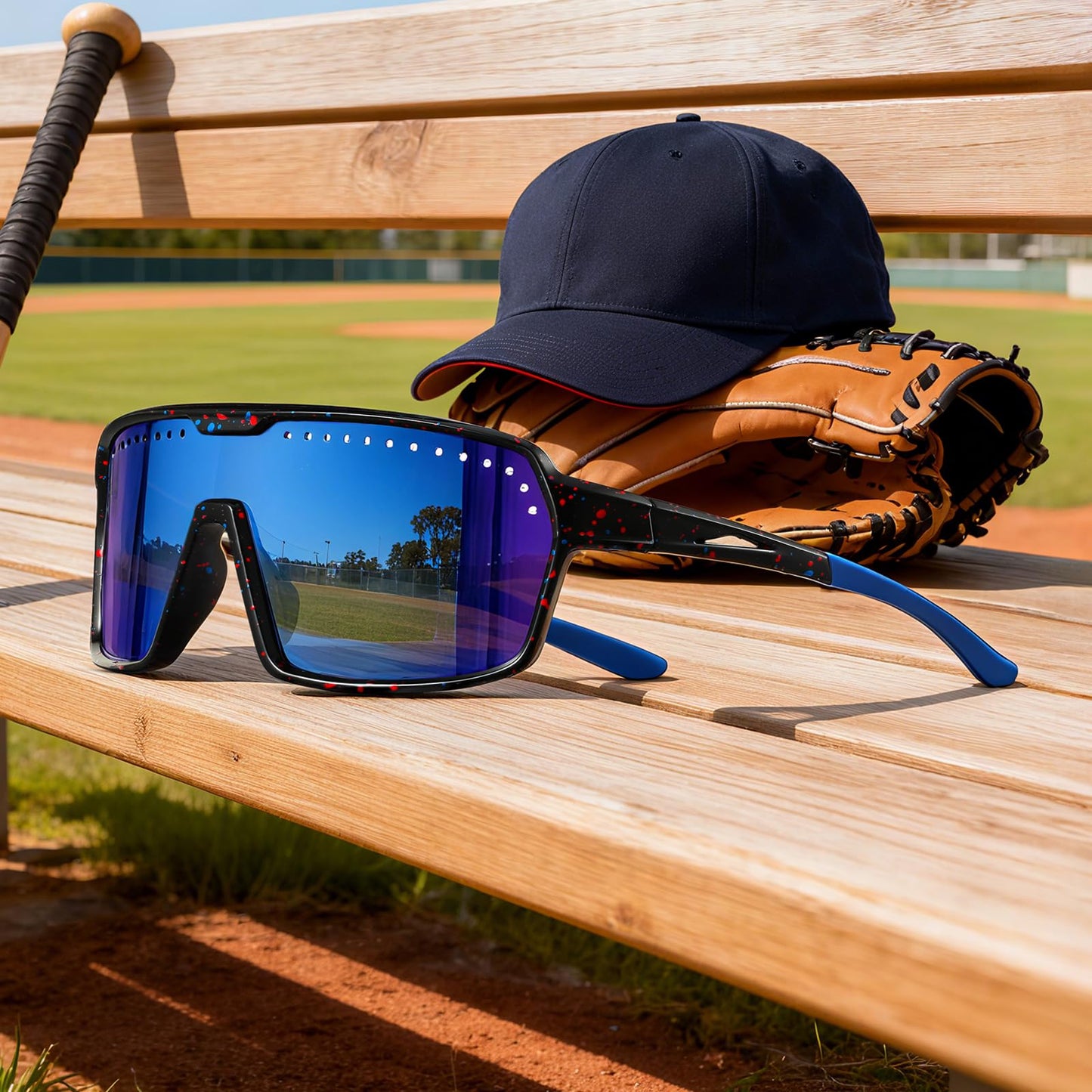 FURISHQI Polarized Kids Sunglasses Youth Baseball Sun Glasses for Softball Running Cycling Children's Eye Glasses