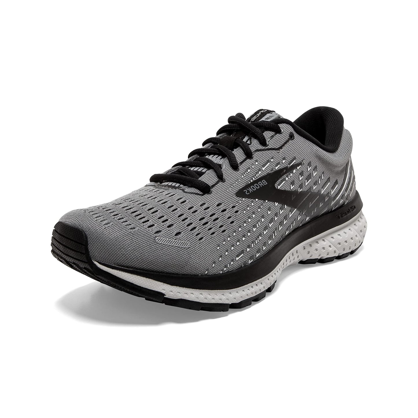 Brooks Men's Ghost 13 Running Shoe - Primer Grey/Pearl/Black - 11 Medium