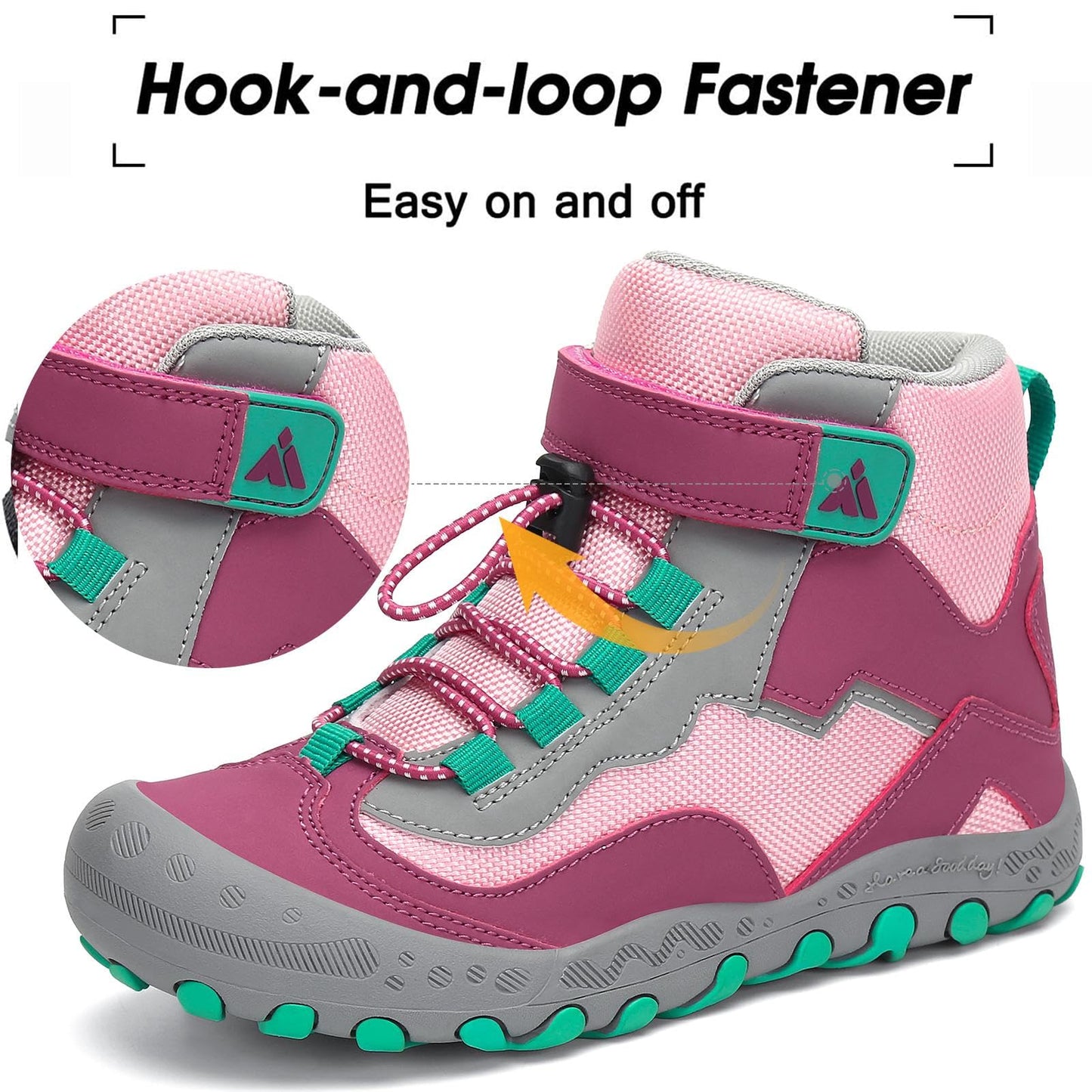 Mishansha Kids Hiking Boots Boys Girls Hiking Shoes Purple 10 Toddler