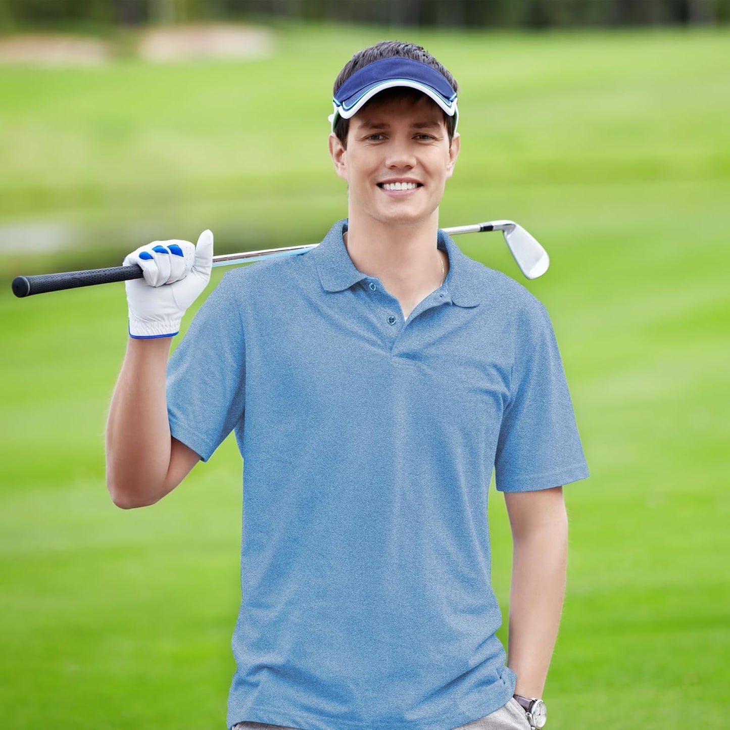 Skiennix Golf Polo Shirts - Casual Moisture-Wicking Quick-Dry Short Sleeve for Men