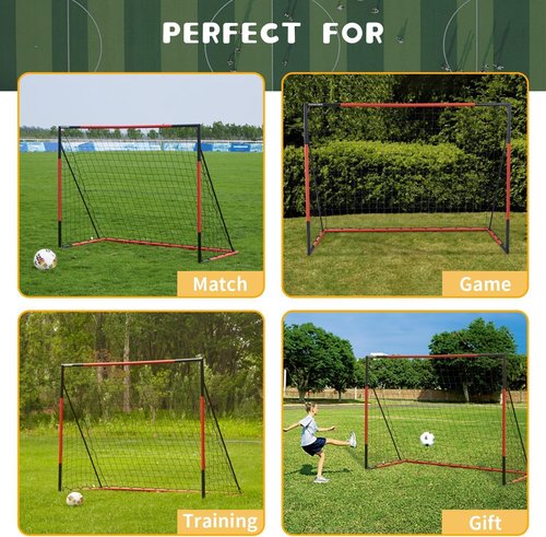KAIHAOWIN Soccer Goal - Heavy Duty Steel Frame | Quick Assembly for Indoor & Outdoor Use | 3'x2.5' to 10'x6.6'