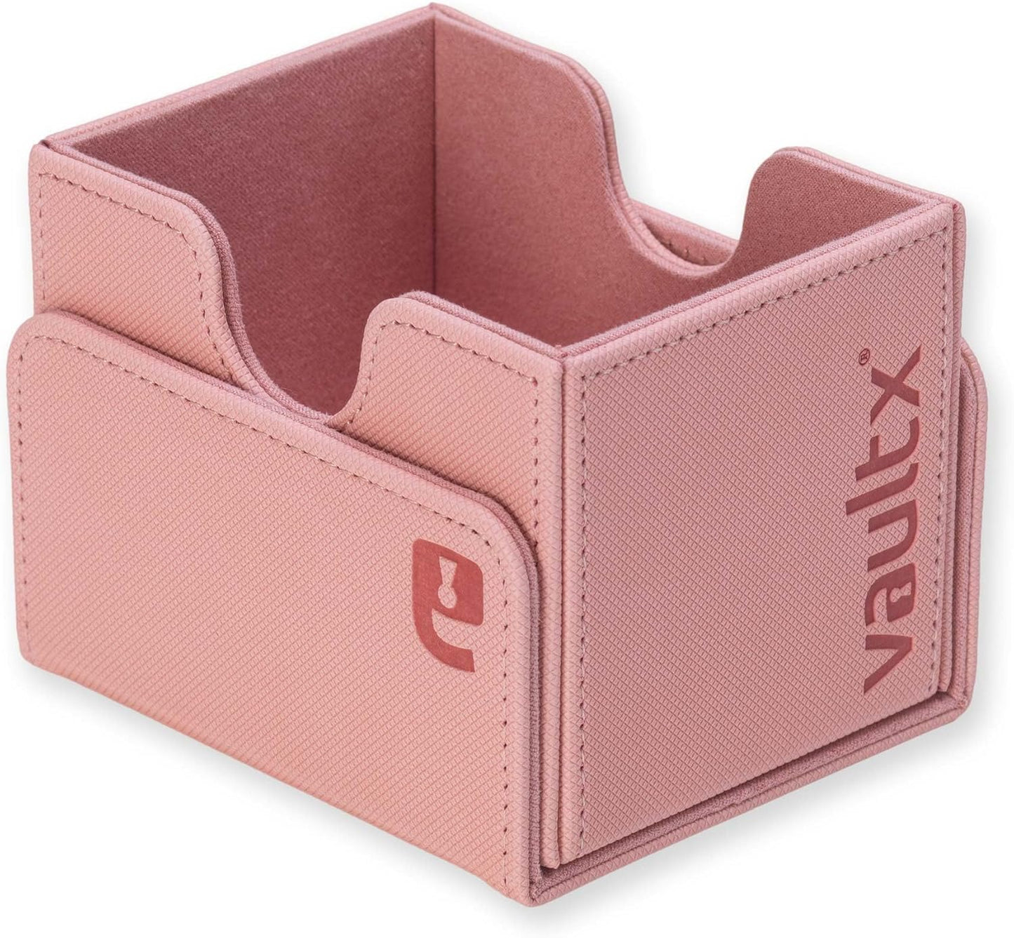 Vault X Trading Card Sideloading Deck Box - Premium Exo-Tec Material | Holds 100+ Sleeved Cards (Pink)
