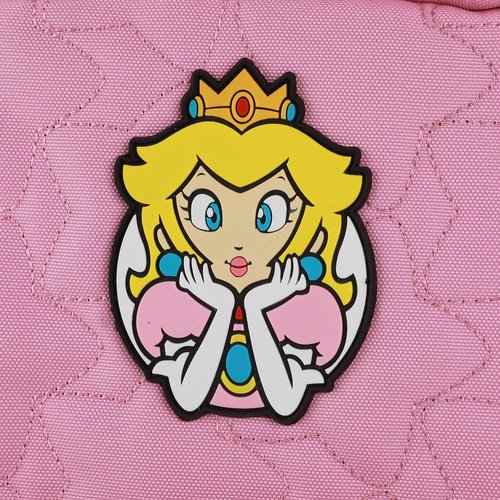 Bioworld Super Mario Brothers Princess Peach 17" Quilted Adult Backpack