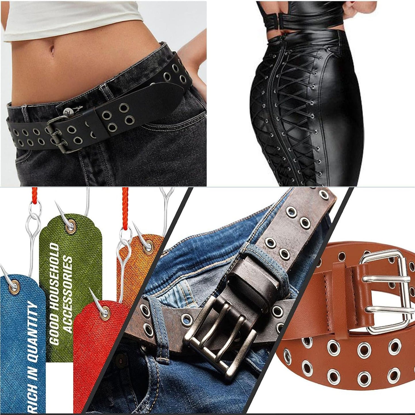 1003Pcs Grommet Tool Kit, 1/4 Inch 6mm(Inside) Grommet Eyelet Pliers Kit with 1000 Metal Eyelets with Washers for Fabric, Leather, Belt, Shoes, Clothes