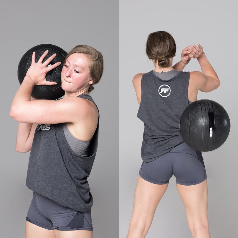REP Weighted Slam Balls | 15 lb | Exercise and Fitness Balls for Strength Training, Soft Rubber Grip, Non-Bounce Medicine Ball | Crossfit, Home Gym, Fitness, and Core Workouts | Black