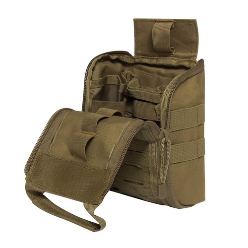 Rothco Fast Action MOLLE Medical Pouch - No Supplies, Empty (Coyote Brown)