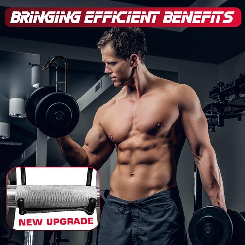 Upgraded 2-Pack Mad Spotter Pro 2.0 Dumbbell Hooks, Dumbbell Spotter Hooks with 250 lbs Load for Bench Press, Chest & Shoulder Workouts with Wrist Straps, Storage Bag,Perfect for Hanging Dumbbells