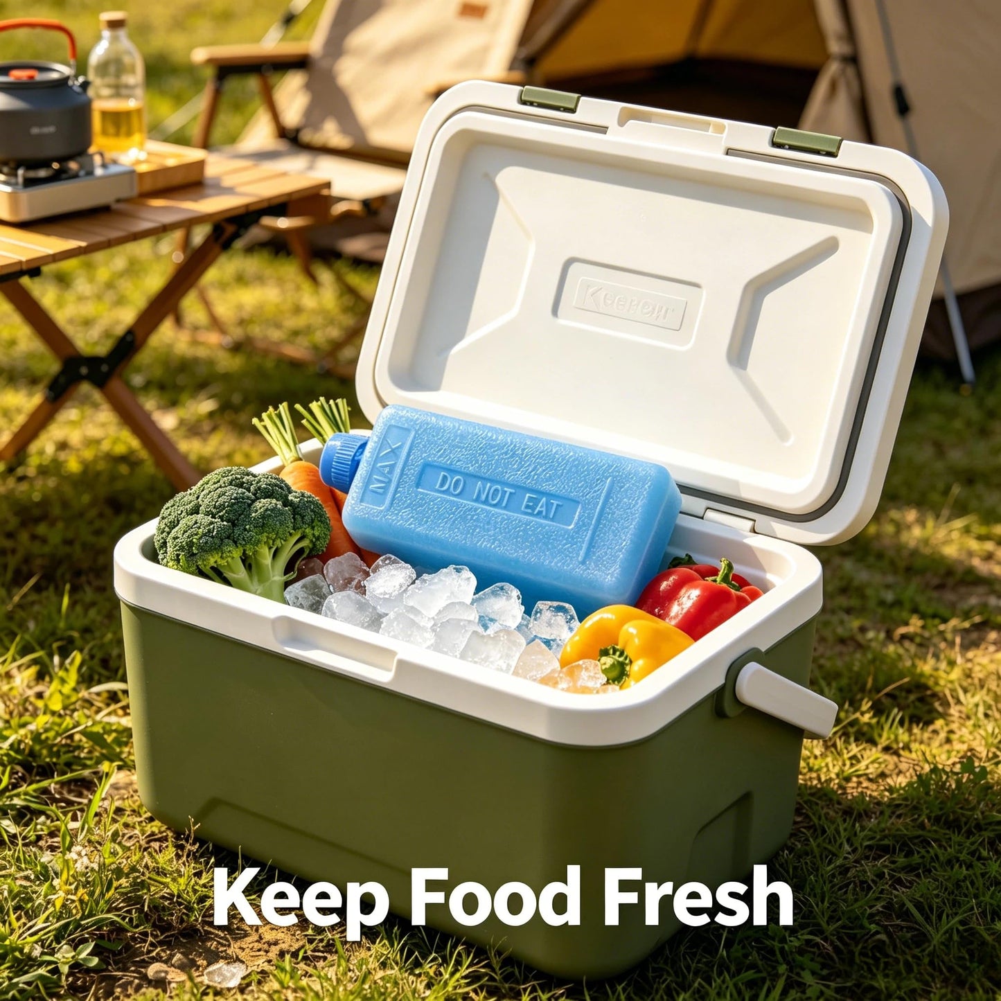 VOSCHOIX Ice Packs for Air Conditioner Coolers, 8pc Reusable Ice Freezer Blocks Cooler Freezer Blocks for Lunch Boxes, Camping, Picnics, Beach, Fishing, Outdoor Sports