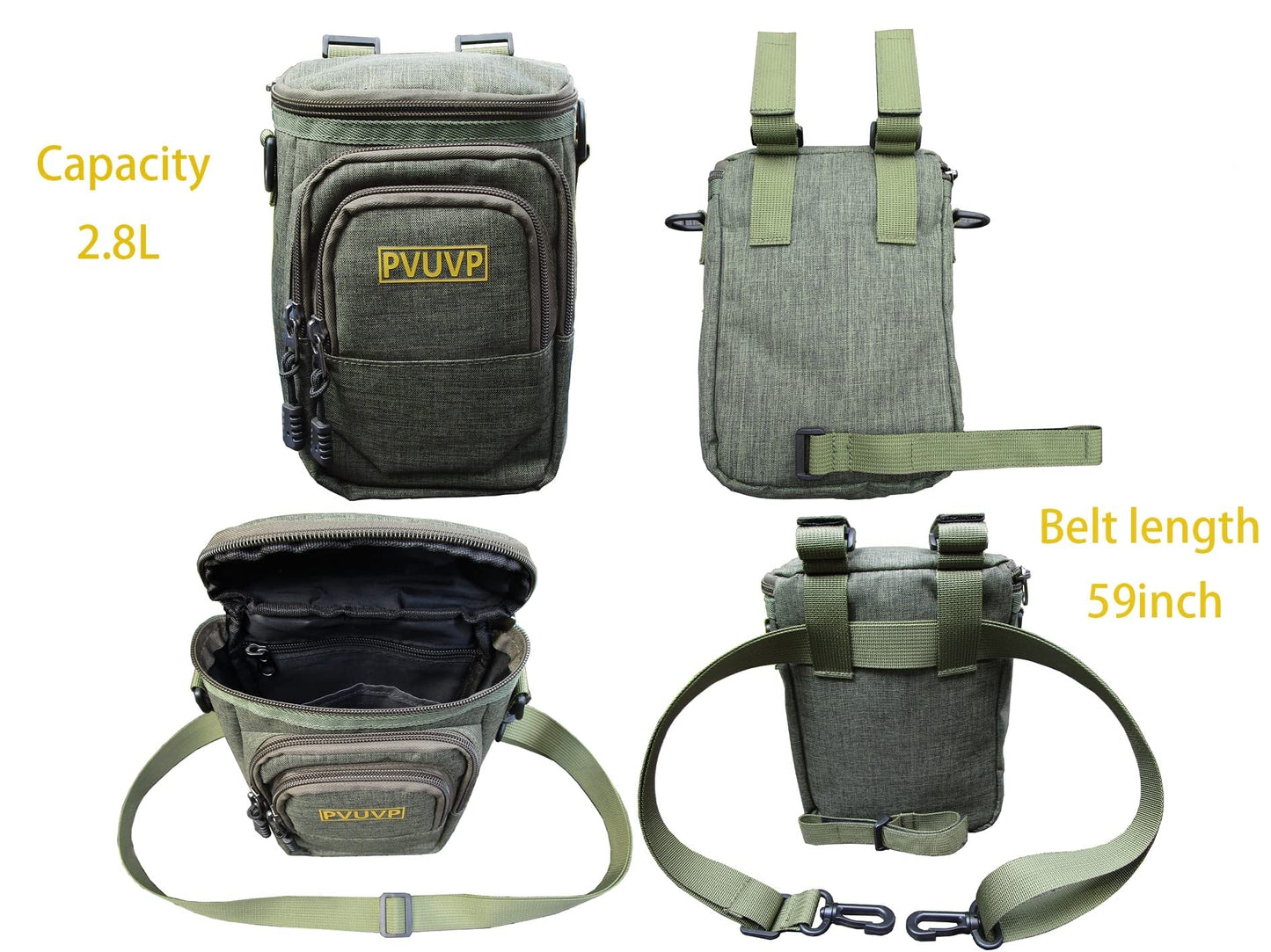 PVUVP Multifunctional 2.8L Bike Bag - Waterproof Front Bag for Road Bikes, Commuting, Outdoor, Travel & Camping