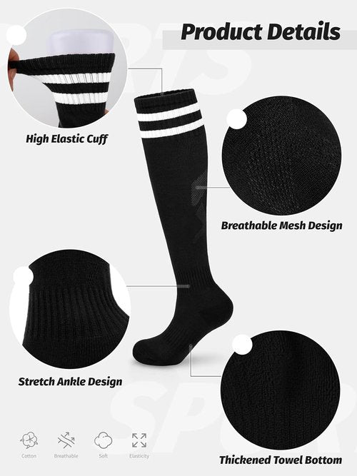 Hryrbay Kids Soccer Shin Guards & Socks Set - Protective Gear for Ages 3-15 | Perfect for Training & Games