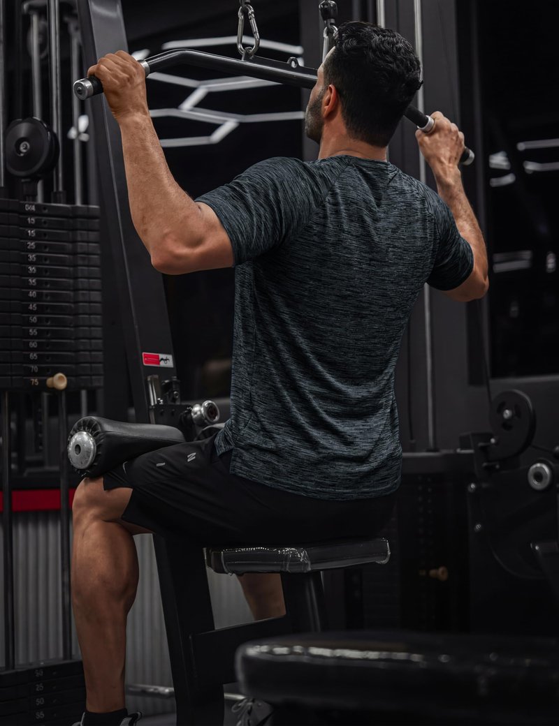 TACVASEN Mens Workout Shirts Dry Fit Tshirts Short Sleeve Athletic T-Shirts Crew Neck Running Gym Shirt for Hiking Black