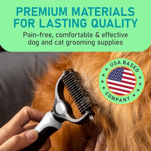Maxpower Planet Pet Grooming Brush - Double-Sided Undercoat Rake for Dogs & Cats, Reduces Shedding 95% | Pack of 2