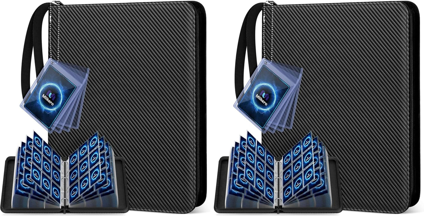 Mlikero Card Binder - 9 Pocket Trading Card Album with 720 Double-Sided Pockets | Perfect for MTG, TCG & Sports Cards (Pack of 2)