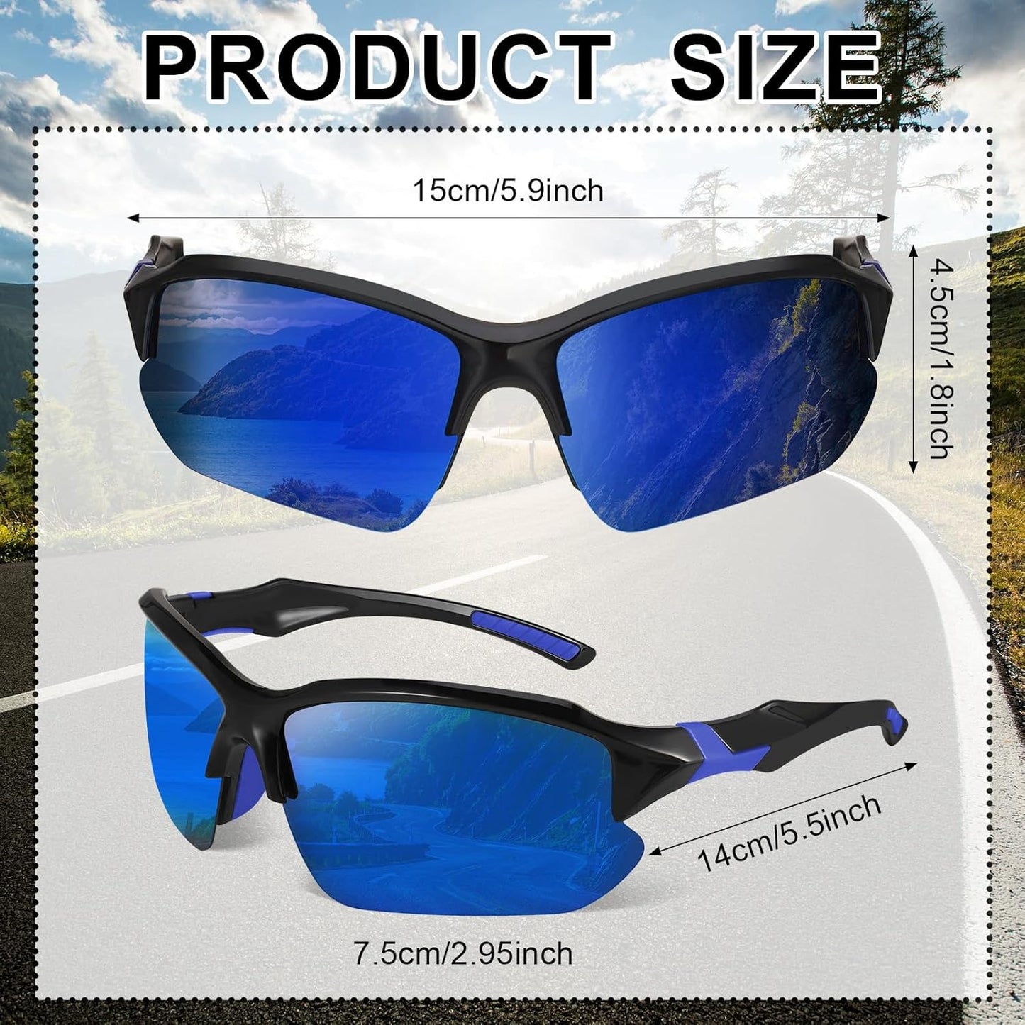 Skiennix Polarized Sports Sunglasses - UV Protection for Men & Women | Ideal for Baseball, Cycling, Running, Fishing