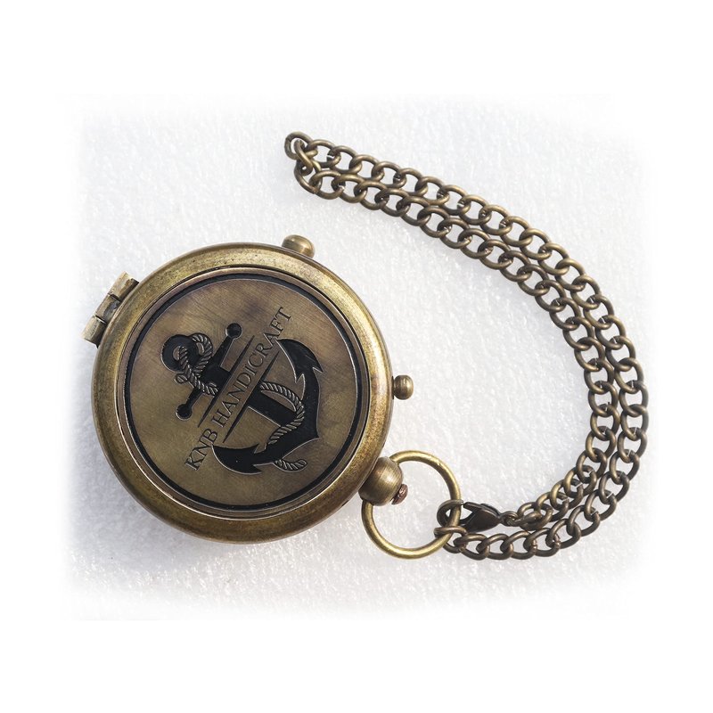 Be Strong and Courageous Joshua 1:9 Engraved Brass Compass with Leather Case | Working Compass, Marine Gift, Keepsake Gift, Birthday Gift, Corporate