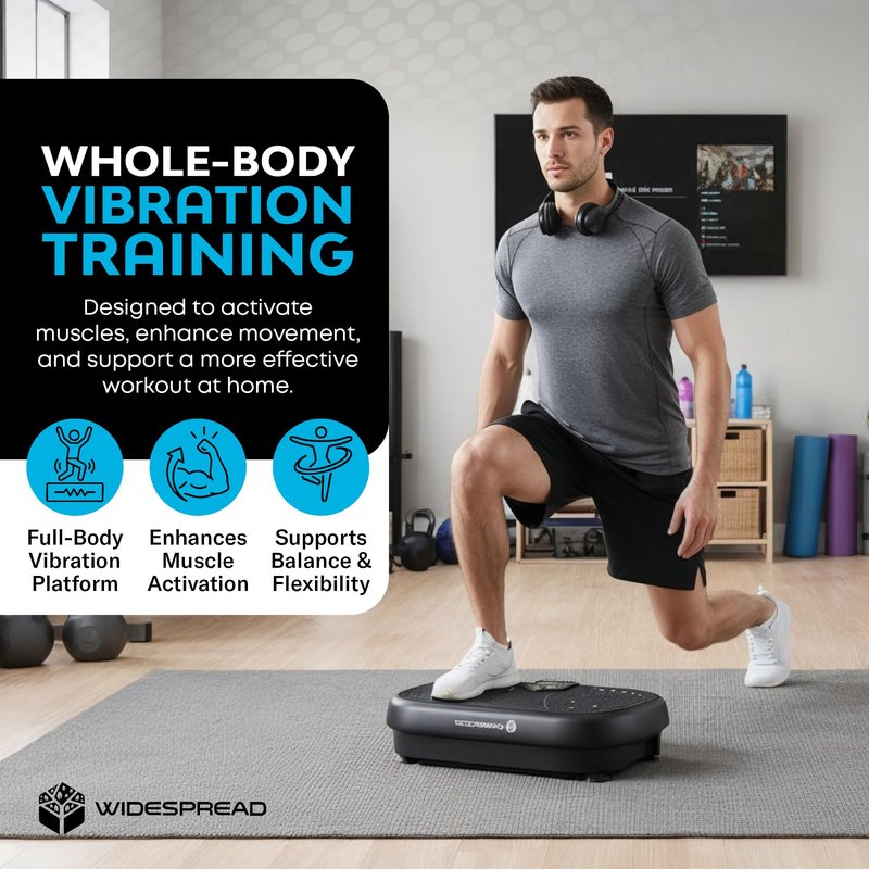 Vibration Plate Exercise Machine, Full Body Shaker Workout Vibrate Stand Shake Board Gym for Fat Burner and Weight Loss
