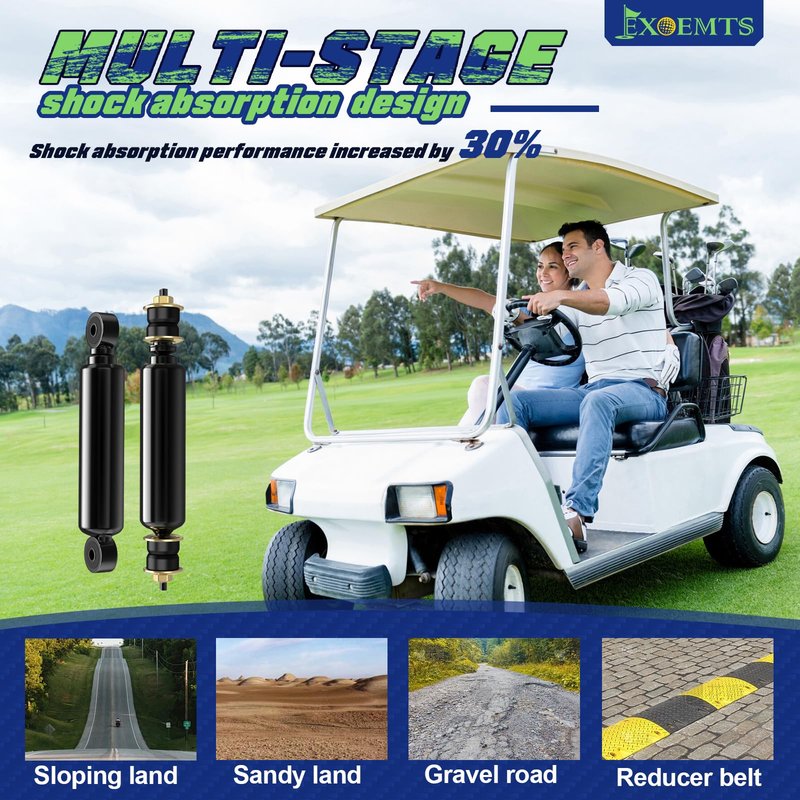 Club Car Shocks, Golf Cart Front Rear Shocks for Club Car DS 1988-up, Precedent 2004-up Gas & Electric Models, Golf Cart Shocks Absorbers, Replaces OEM #1014235 1015813 1010991 1014236, 4PCS