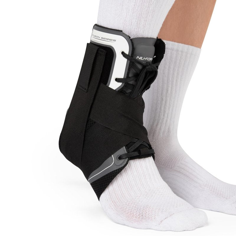 Ovation Medical Nu-Form Ankle Brace - Premium, Low Profile Ankle Stabilizer and Ankle Compression Brace - Breathable Ankle Brace for Sports, Ankle Sprains, Injury Recovery Support, & More (Large)