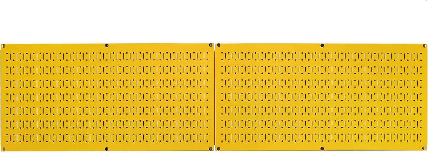 Galvanized Steel Pegboard Rack - 2 Pack 32” x 16” Metallic Tool Storage Panels