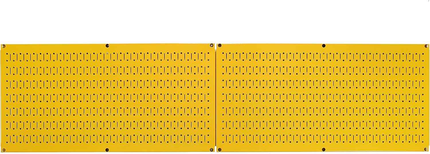 Galvanized Steel Pegboard Rack - 2 Pack 32” x 16” Metallic Tool Storage Panels