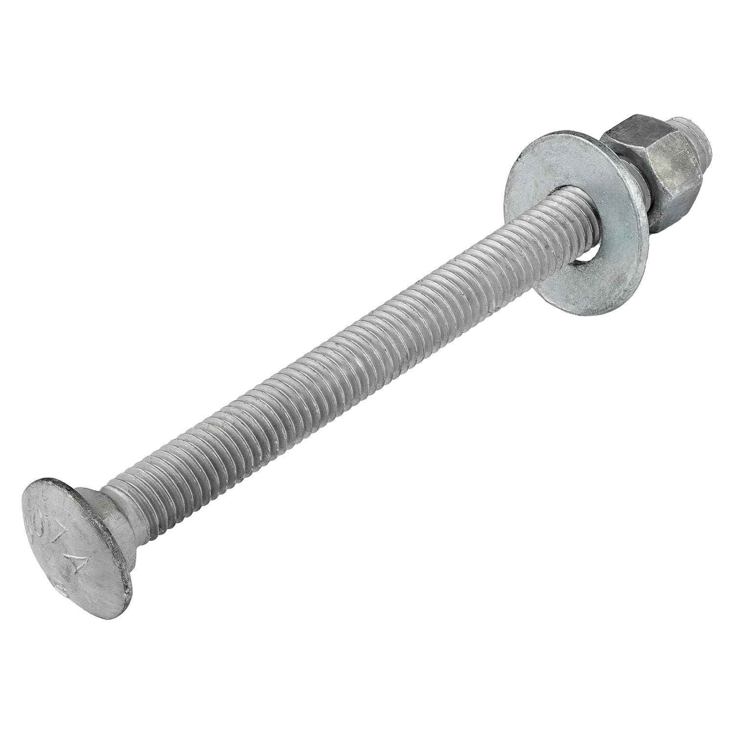 Galvanized Carriage Bolt Kit - 25 Pack 1/2" x 6" with Washers & Hex Nuts for Outdoor Use