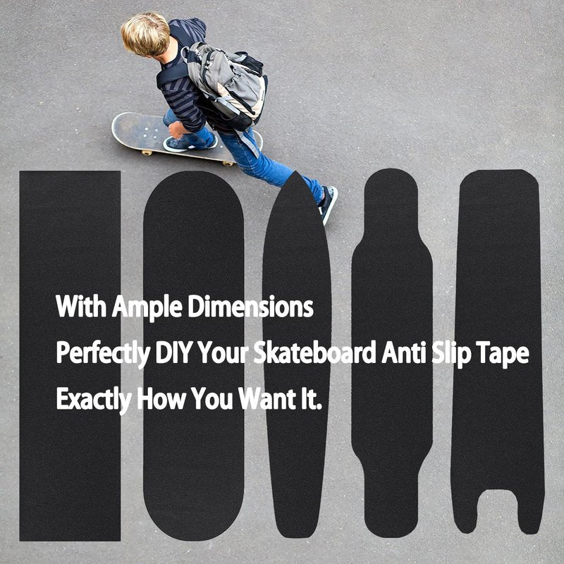 MYANGHAOT Premium Skateboard Grip Tape 39.4” - Single Sheet, Superior Traction Non Slip Tape for Skateboard, Stair (Black)