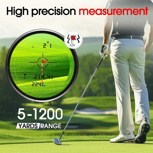 Golf Range Finder with Slope 600/1000YDS, 6X Magnification, 1 Yard Accuracy, Rechargeable Laser Range Finder White 600Y