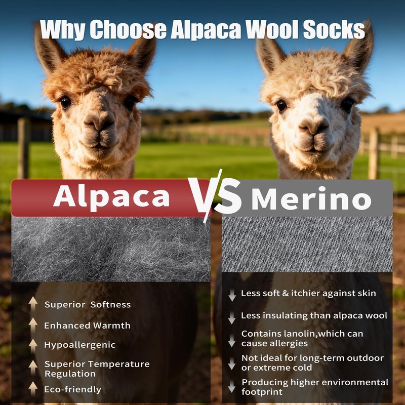 ORVYTHA 3 Pairs Alpaca Wool Boot Socks Men Women Thermal Warm Heavyweight Thick Socks Winter Hunting Hiking, Moisture Wicking (US, Alpha, Medium, Regular, Regular, Dark Gray)