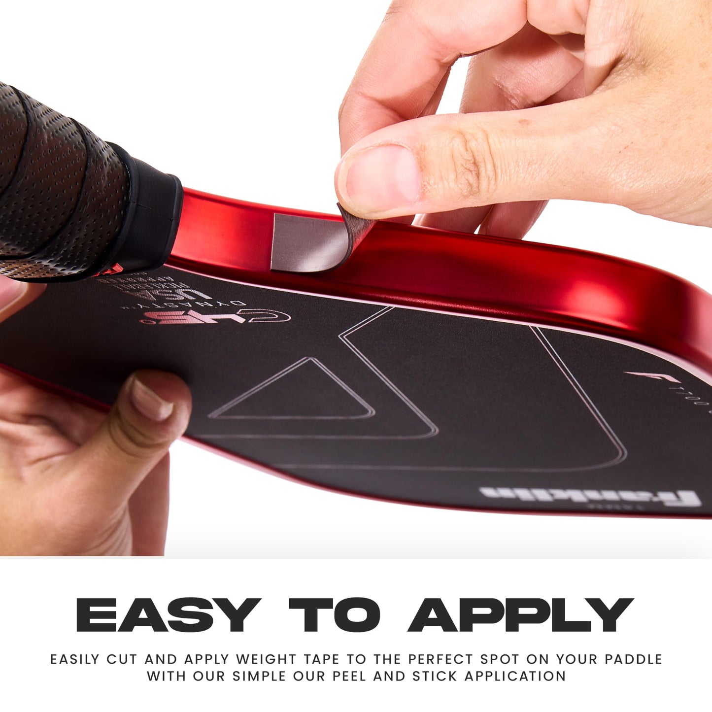 Franklin Sports Weight Tape for Pickleball Paddles - Lead-Free Weighted Adhesive Tape - Customize Pickleball Paddle Weight - 1 Roll Included - 60" x 0.5" Inches