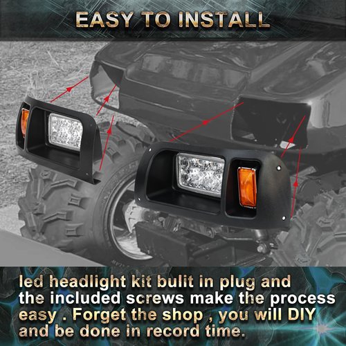 Orle Oko Golf Cart Light Kit For Club Car DS,12V Street Legal Golf Cart Headlights Taillights Kit for Club Car DS Led Light 1993-up Gas and Electric with Installation Instruction