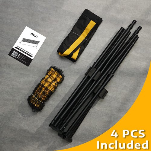 A11N SPORTS 14ft Badminton Pickleball Net - Height Adjustable for Junior Tennis, Soccer Tennis & Kids Volleyball - Portable for Indoor & Outdoor Play