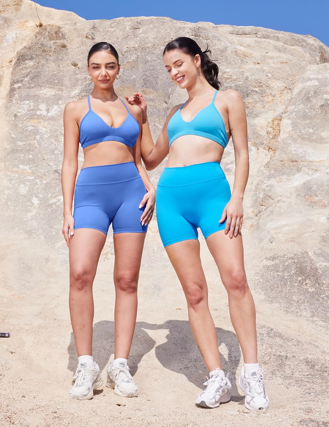 YEOREO Women's Biker Shorts - High Waist Tummy Control for Yoga & Running | 3.6"/4.5"/6" Options