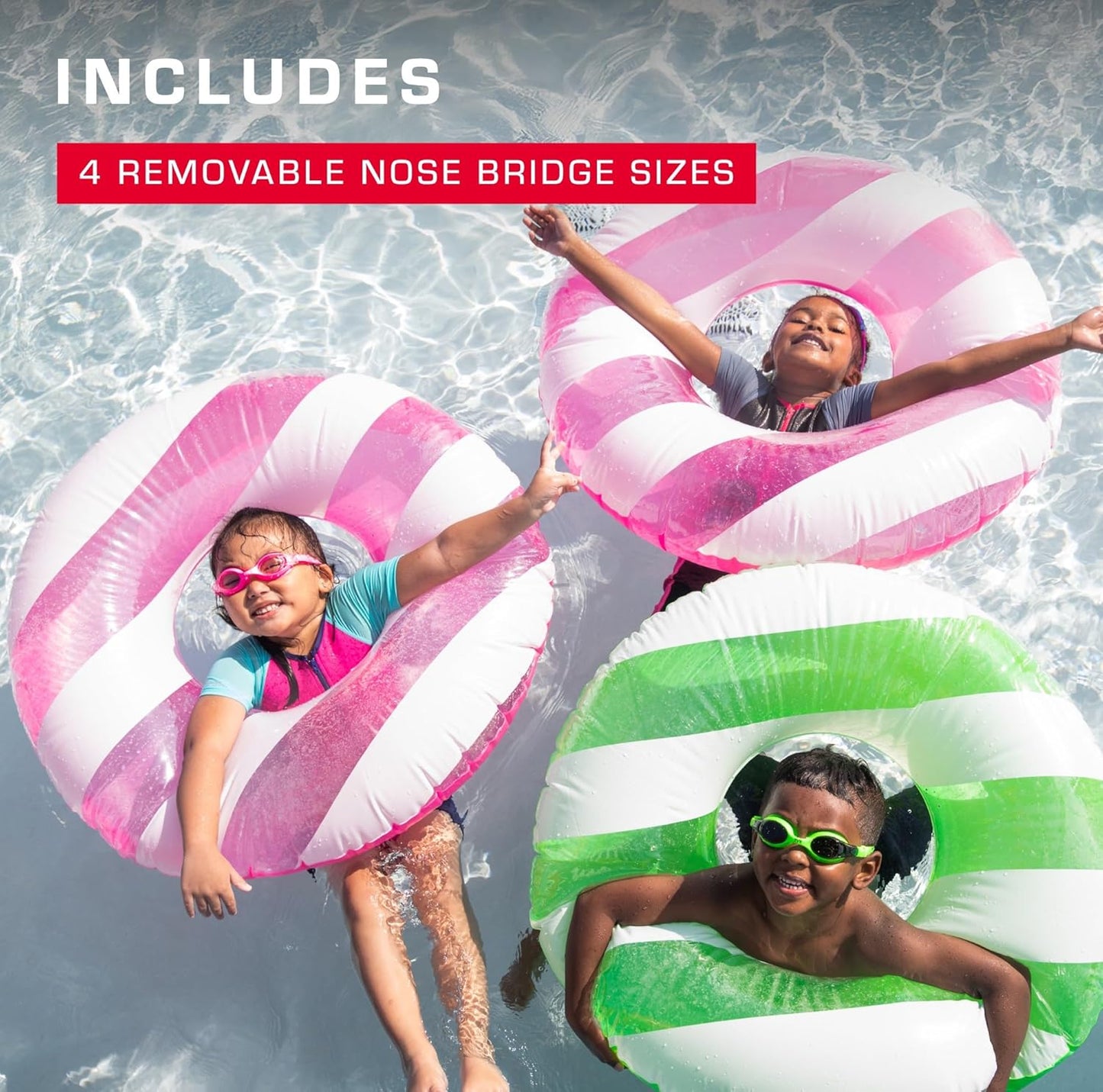 TYR Swimple Swim Goggles for Kids - Stylish Tie-Dye Design | Comfortable & Secure Fit