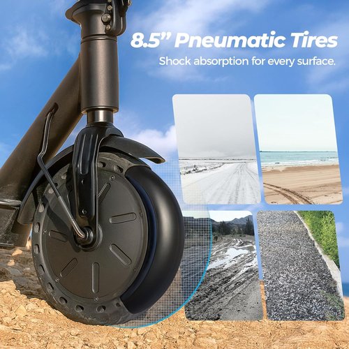 Electric Scooters | 500W Adult Electric Scooter with 21 MPH Speed, 21 Miles Range & APP Control