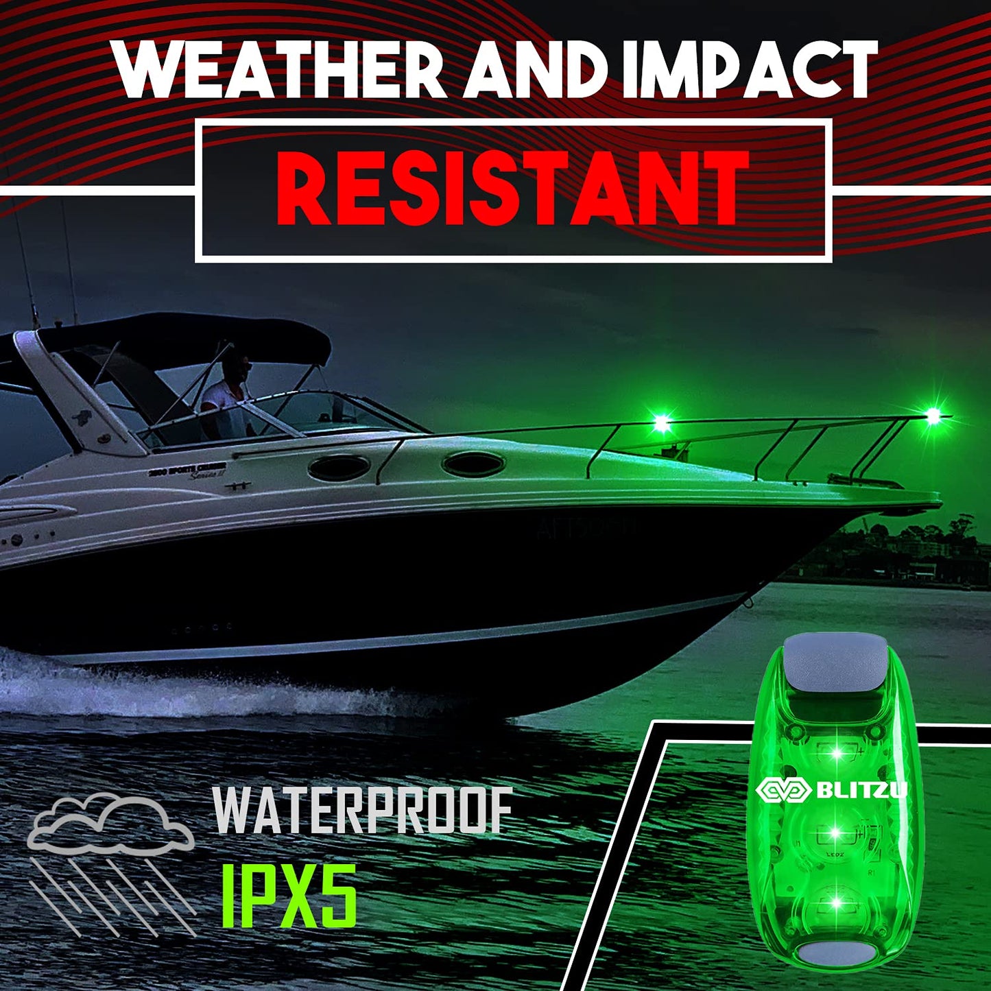 4 Pack LED Safety Light, Clip on Reflective Gear Lights for Walking at Night, Running, Jogging, High Visibility Strobe Light Accessories for Runners, Kids, Hiking, Kayak, Cycling, Camping, Boat Green