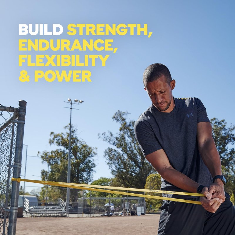 TRX Training Strength Band, Full-Body Resistance Band for Home and Gym Use, Resistance Band for Working Out, 5 lbs - 15 lbs, Blue