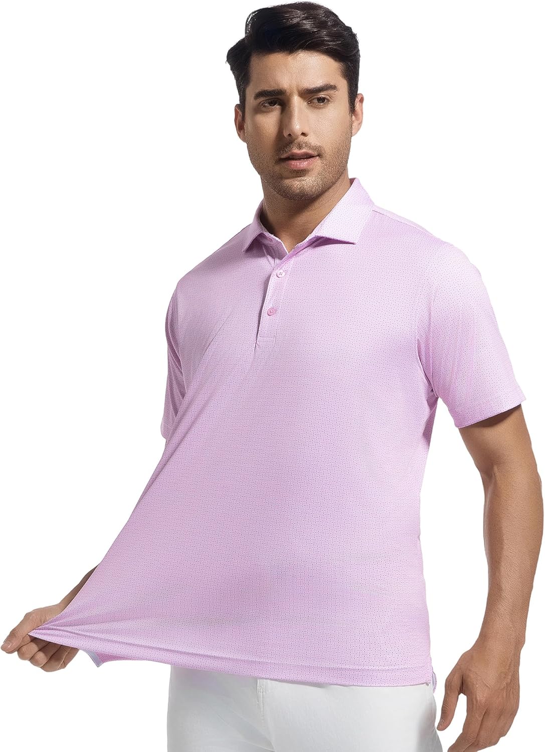 SAMERM Men's Golf Shirts - Short Sleeve Moisture-Wicking Performance Polo | Casual Print Design