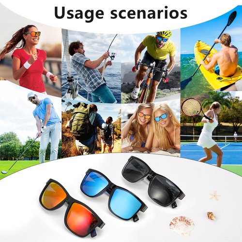 Hifot Polarized Sunglasses Men Women 3 Pairs, Sun Glasses for Cycling Driving Fishing, Sports Eyeglasses for Running Golf