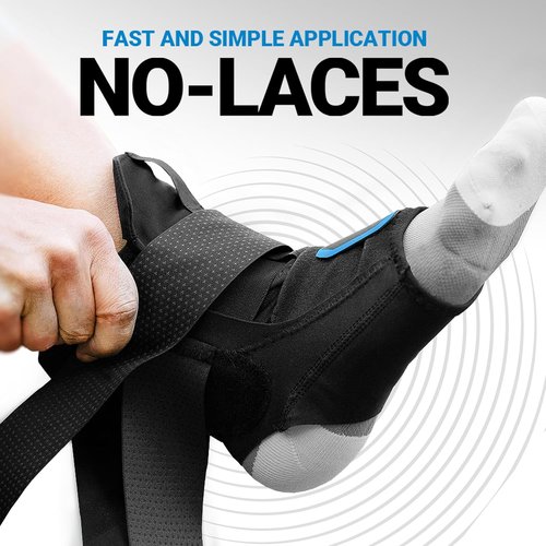 APX Ankle Brace - Adjustable Compression Support for Sprains | Figure-8 Wrap, No Lace Design, Medium