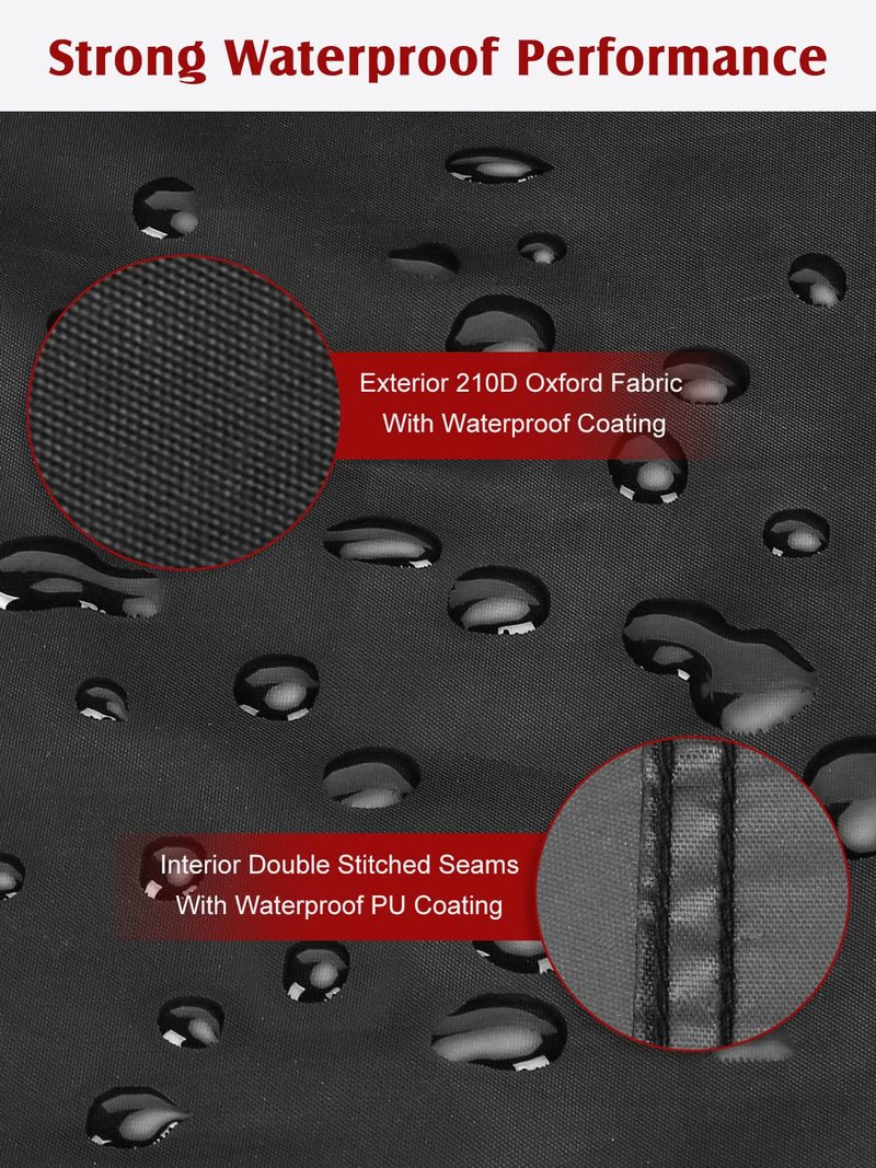 AngLink Bike Cover for 2 Bikes - 210D Oxford Outdoor Waterproof Bicycle Covers with Lock Hole, All Weather Protection Bikes Storage Cover for Mountain Road Electric Beach Cruiser Hybrid