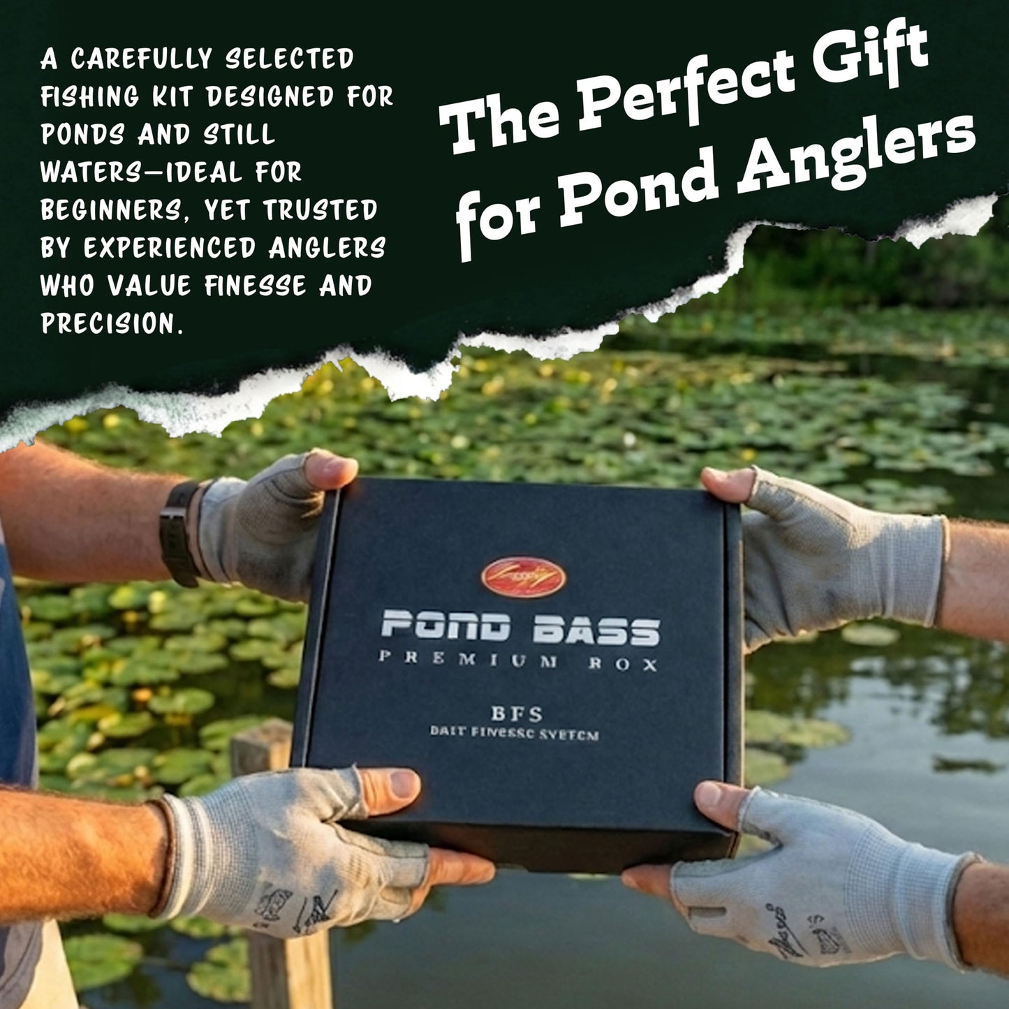 LUCKY CRAFT Pond Bass Premium Box, 7 Freshwater Fishing Lures for Pond and Lake Fish, Mystery Selection Tackle Box with Surprise Bass Lures, Fishing Gear Accessories
