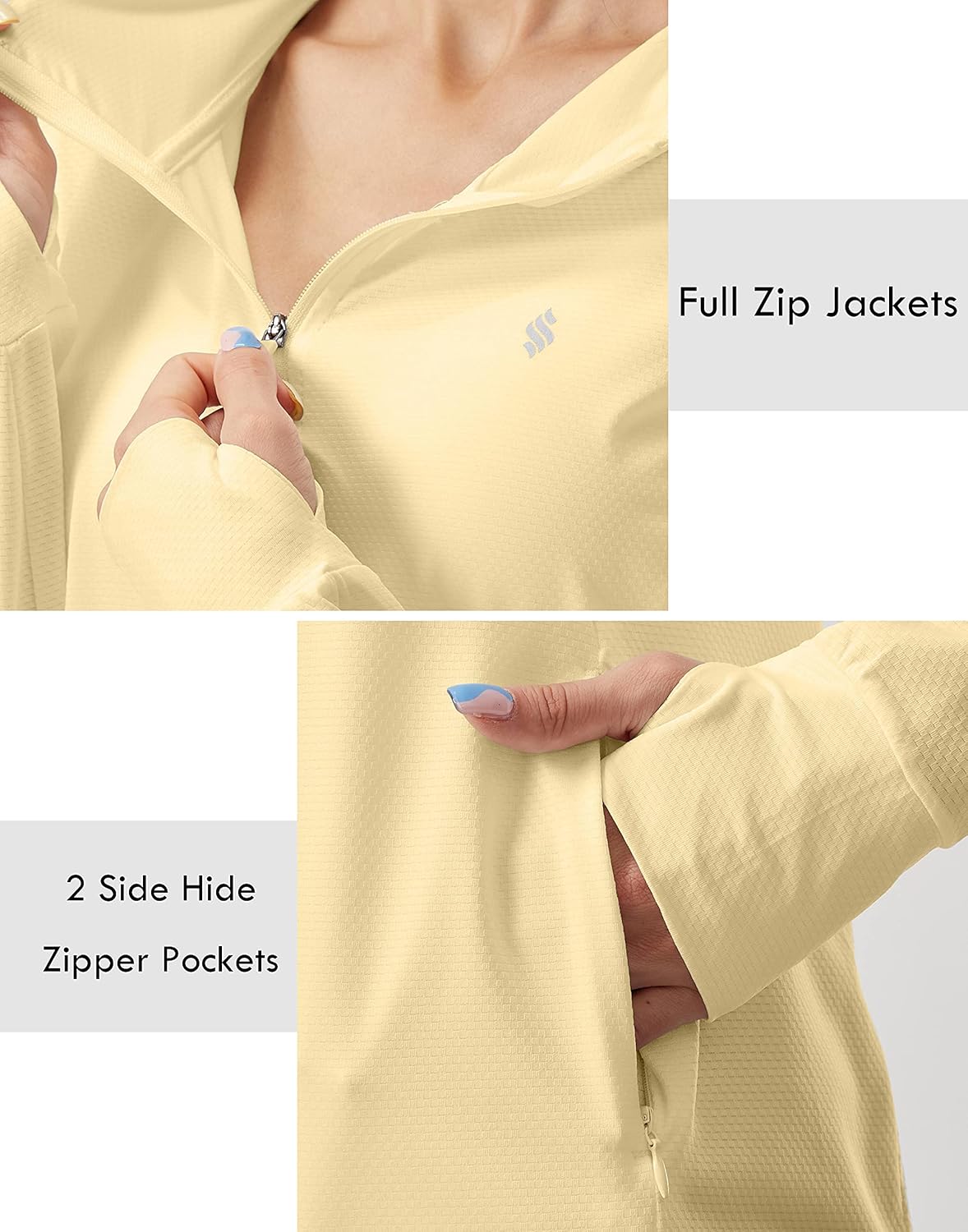 Soothfeel Women's Sun Protection Hoodie - Lightweight UPF 50+ Long Sleeve Jacket with Pocket | Ideal for Hiking