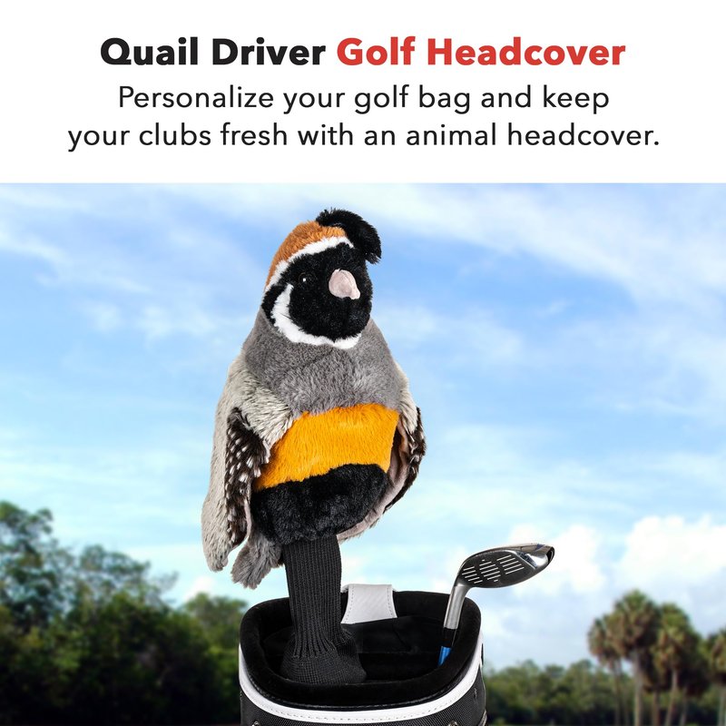 Daphne's Headcovers Quail Driver Headcover | Premium Driver Headcovers | Funny Golf Club Covers | Stylish Protection for Your Clubs | Men's Golf Gear | Driver Headcover for Men and Women