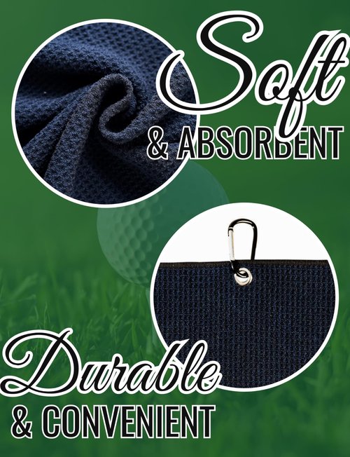 CybGene Irish Gifts Golf Towel, Irish Gifts for Women, St. Patrick's Day Gifts, Irish Towel, 40 x 60cm Microfiber Golf Towel for Golf Bags - Green
