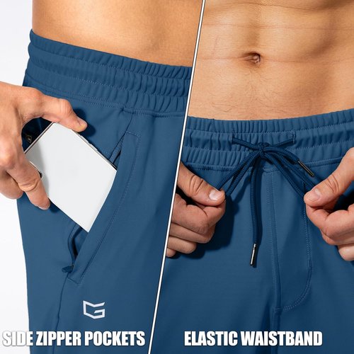 G Gradual Men's Athletic Sweatpants - Zipper Pockets for Soccer, Running & Workout | Comfortable Joggers
