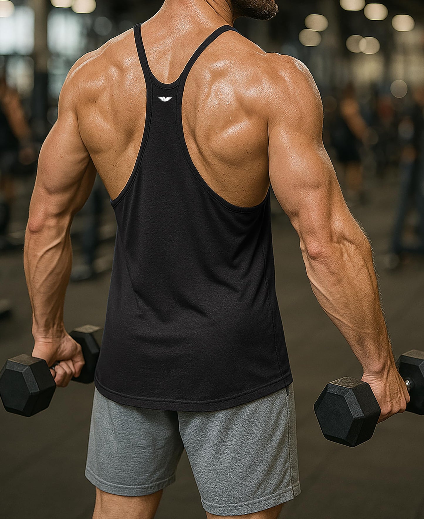 AMERICAN HEAVEN Men's Dry Fit Y-Back Muscle Tank | Stringer Workout Tank Tops | Multi Packs & Colors