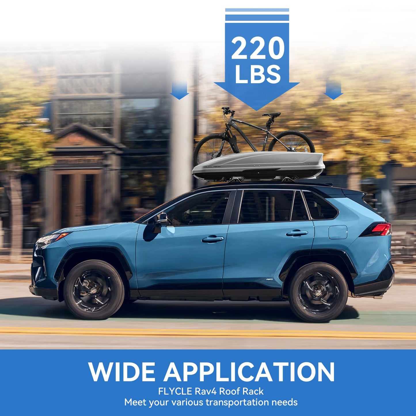 Roof Rack Cross Bars for 2019-2025 RAV4 XLE XSE Premium Limited Hybrid LE with Side Rails, Lockable Aluminum Crossbars Cargo Rooftop Luggage Canoe Kayak Bicycle roof Bag