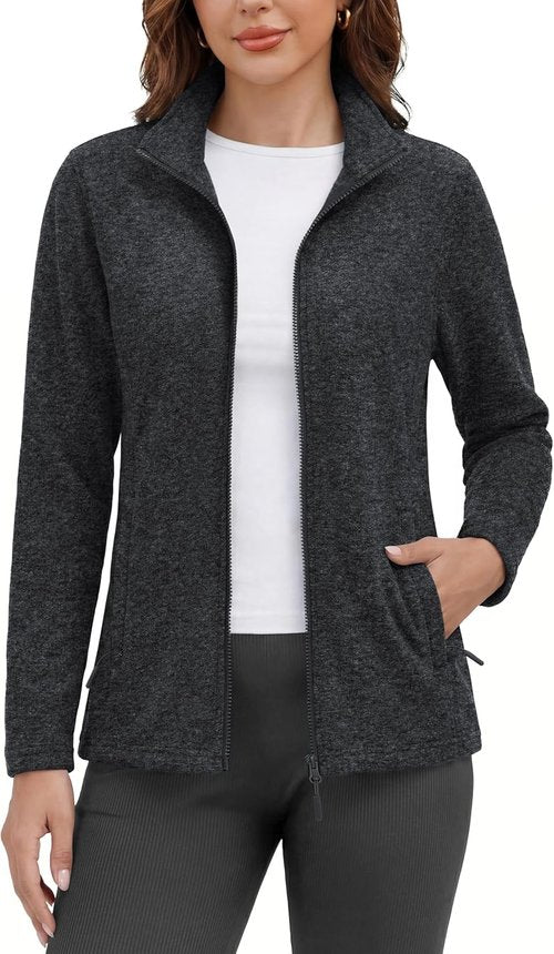MAGCOMSEN Fleece Jacket for Women - Lightweight, Soft, Warm Winter Jacket with Pockets | Perfect for Outdoor Hiking