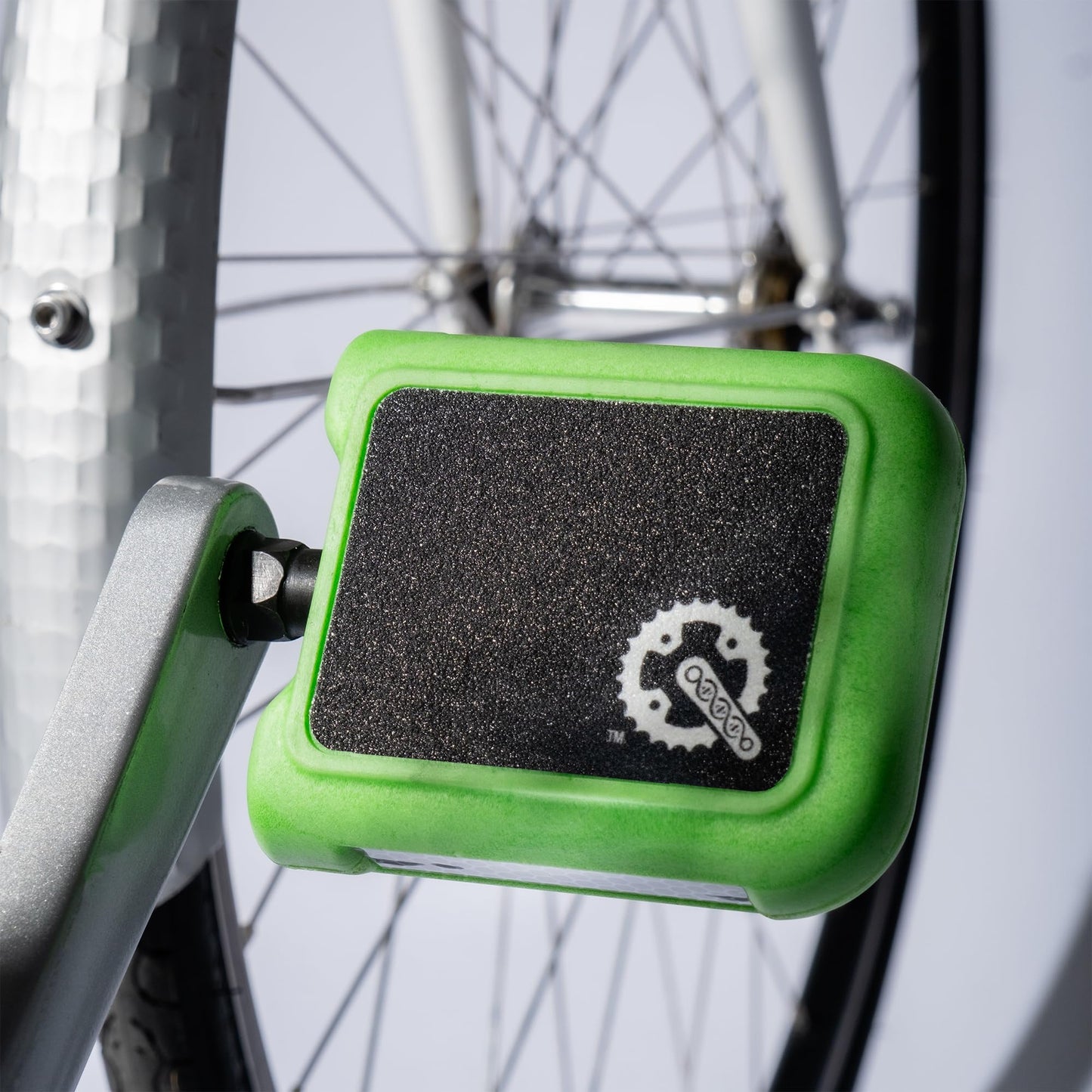 Bumper Pedal - The Bicycle Pedal for Commuting, Beach Cruising, and More (High Vis Green, Standard (9/16"))