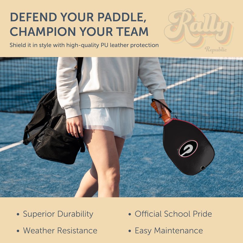 Rally Republic Georgia Bulldogs Oval G Logo Pickleball Paddle Cover Leather